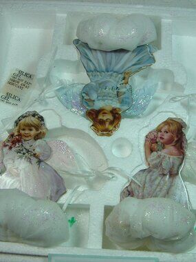 3 Bradford Editions Sandra Kuck Heaven Sent angel ornaments-5th issue set-2000